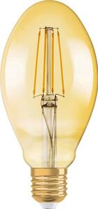 Filamentová LED vintage žiarovka - E27, P40, 5W, 2500K (teplá biela)