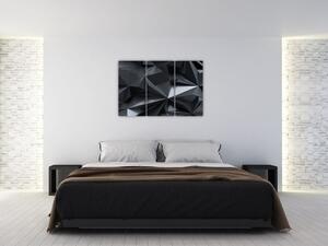 Čiernobiely obraz - abstrakcie (Obraz 120x80cm)