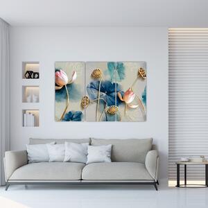 Kvety - moderný obraz (Obraz 120x80cm)