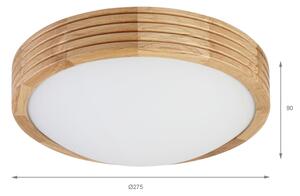 Brilagi - LED stropné svietidlo CARVALHO MODERN SLIM 1xE27/60W/230V pr. 27,5 cm dub
