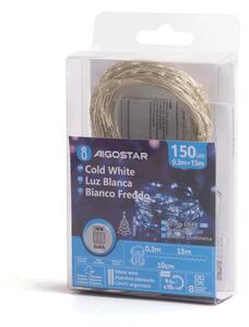 Aigostar - LED vonkajšia svetelná reťaz 150 LED/8 funkcií 15,3 m IP44 studená biela