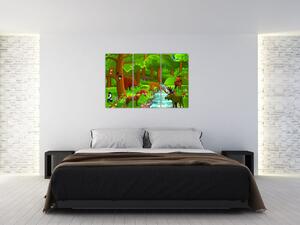 Detský obraz: lesné príroda (Obraz 120x80cm)