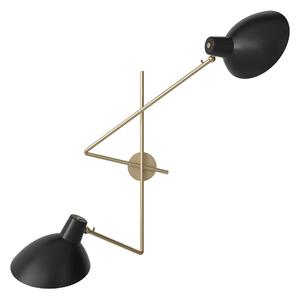 ASTEP Nástenné svietidlo VV Cinquanta Twin, Brass / Black