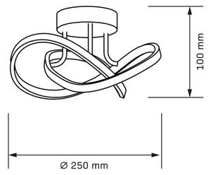 LED stropné svietidlo OSKAR LED/15W/230V priemer 25 cm čierne