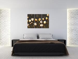 Obraz zlatých tulipánov (Obraz 120x80cm)