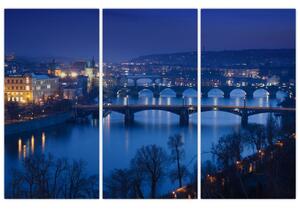 Obraz večerné Prahy (Obraz 120x80cm)