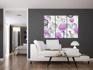 Moderný obraz ružových kvetov (Obraz 120x80cm)
