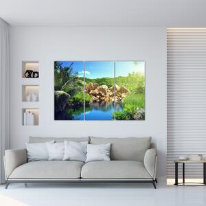 Obraz jazera na Seychelách (Obraz 120x80cm)