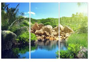 Obraz jazera na Seychelách (Obraz 120x80cm)