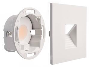 LED nástenné svietidlo SET Alwaid, biele 8 x cm, úroveň 2 700 K, Biela / opálová, Chodba, Hliník, Moderný, Nástenné svietidlo zapustené