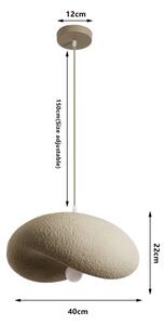 BRILAGI - Luster na lanku WABI SABI 1xE27/60W/230V pr. 40 cm béžový