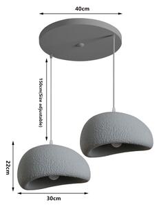 BRILAGI - Závesné svietidlo na lanku WABI SABI 2xE27/60W/230V sivá