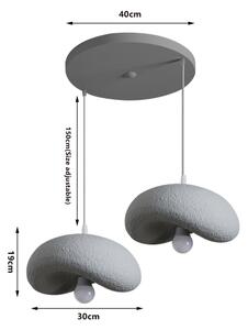 BRILAGI - Závesný luster na lanku WABI SABI 2xE27/60W/230V sivá