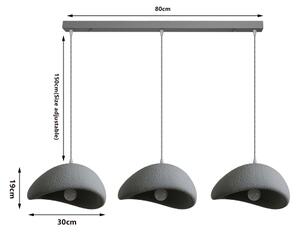 BRILAGI - Závesné svietidlo na lanku WABI SABI 3xE27/60W/230V sivé