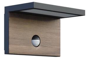 LED Vonkajšie svietidlo so senzorom NATURA LED/12W/230V 4000K IP54 hnedá/antracit