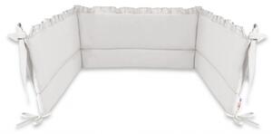 Baby Nellys Mantinel do postieľky s volánikom 30x180cm Royal - šedá