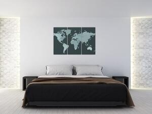 Mapa sveta (Obraz 120x80cm)