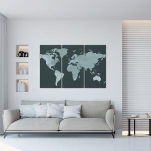 Mapa sveta (Obraz 120x80cm)