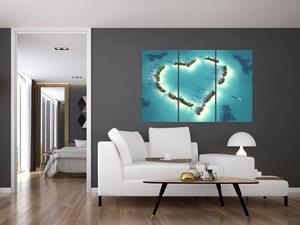 Obraz srdce v mori (Obraz 120x80cm)