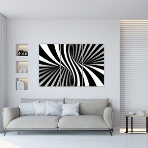 Čiernobiely abstraktný obraz (Obraz 120x80cm)