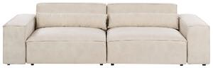 2-miestna modulárna pohovka béžová zamatové čalúnenie nohy zo syntetického materiálu minimalistický moderný štýl obývacia izba