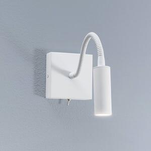 Nástenné svietidlo Ojos, biele, lampa na čítanie, nastaviteľné, 33 cm, G9