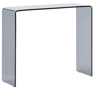 Konzolový stolík čierny priehľadné tvrdené sklo 30 x 90 cm minimalistický obdĺžnikový moderný