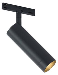 Moderný reflektor čierny pre 1-fázový koľajnicový systém GU10 35mm - Slimline Uzzy