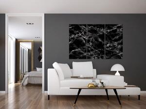 Čiernobiely mramor - obraz (Obraz 120x80cm)