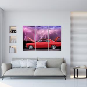 Obraz červeného auta (Obraz 120x80cm)