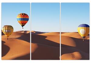 Obraz - teplovzdušné balóny v púšti (Obraz 120x80cm)