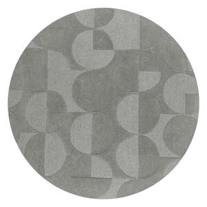 Sivý vlnený okrúhly koberec ø 160 cm Gigi - Flair Rugs