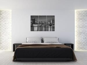 Čiernobiely obraz mesta (Obraz 120x80cm)