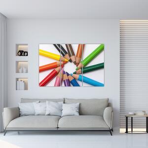 Obraz - farebný kruh z pasteliek (Obraz 120x80cm)