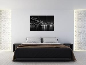Čiernobiely obraz mosta (Obraz 120x80cm)