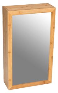 Kúpeľňová skrinka z bambusového dreva so zrkadlom Wenko Bambusa