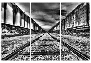 Železnice, koľaje - obraz na stenu (Obraz 120x80cm)