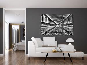 Železnice, koľaje - obraz na stenu (Obraz 120x80cm)