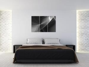 Čiernobiely abstraktný obraz (Obraz 120x80cm)
