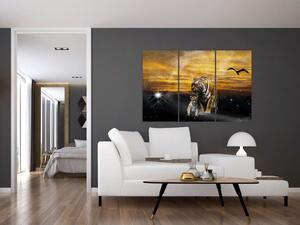 Lev a levíča - obraz (Obraz 120x80cm)