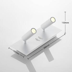 Lucande Magya nástenné LED svietidlo biele 4-pl