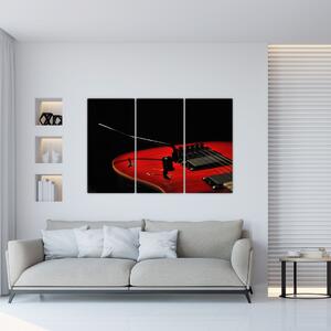 Obraz červené gitary (Obraz 120x80cm)