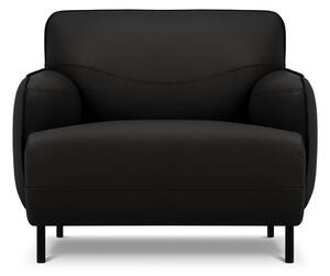 Čierne kožené kreslo Windsor & Co Sofas Neso