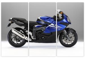 Obraz modrého motocykla (Obraz 120x80cm)