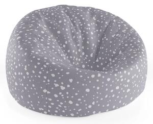 Sablio Sedací vak Cocoon Biele fliačiky na fialovej - 75 x 45 x 35 cm