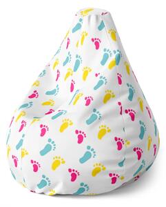 Sablio Sedací vak Pear Odtlačok nožičiek - 70 x 95 x 15 cm