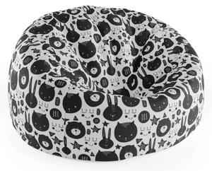 Sablio Sedací vak Cocoon Mačička a medveď - 75 x 45 x 35 cm