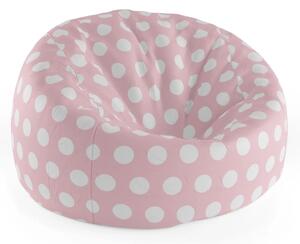 Sablio Sedací vak Cocoon Biele bodky - 75 x 45 x 35 cm