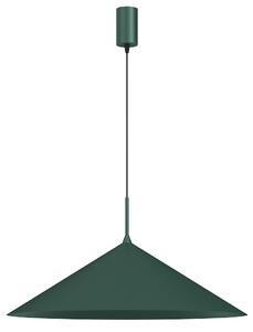 Závesné svietidlo Capital, 1x zelené kovové tienidlo, (fi 60cm), gr