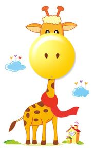 EUlight Detské nástenné svietidlo Giraffe, 1x žlté plastové tienidlo, or